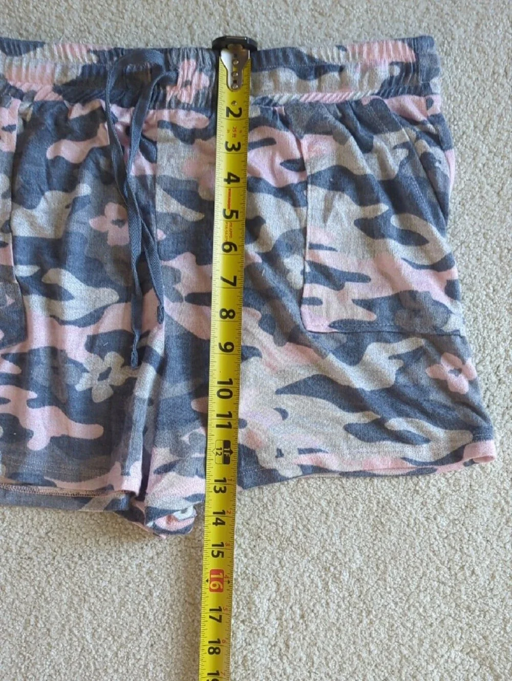 Pink And Grey Camo Three-Piece Women’s Pajama Set with Tank, Shorts & Hoodie